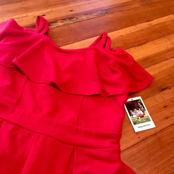 NWT Girls Red Crepe Jumpsuit Size 16 - Picture 5 of 5